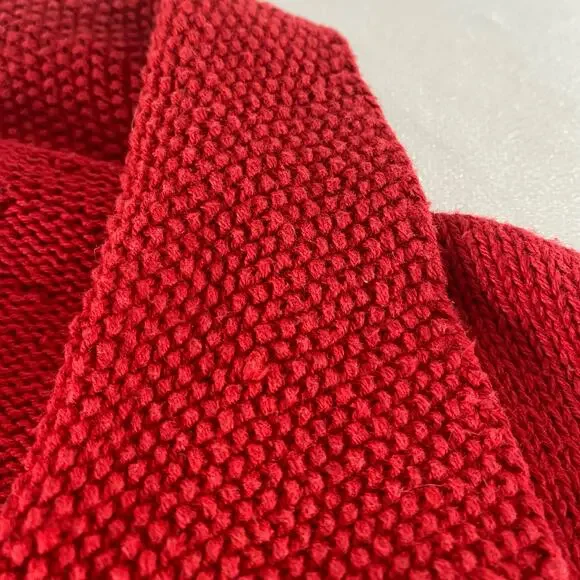 Vintage Twee Hearts Diamonds Wonderland Red Cardigan Sweater Sz Small - Picture 8 of 12